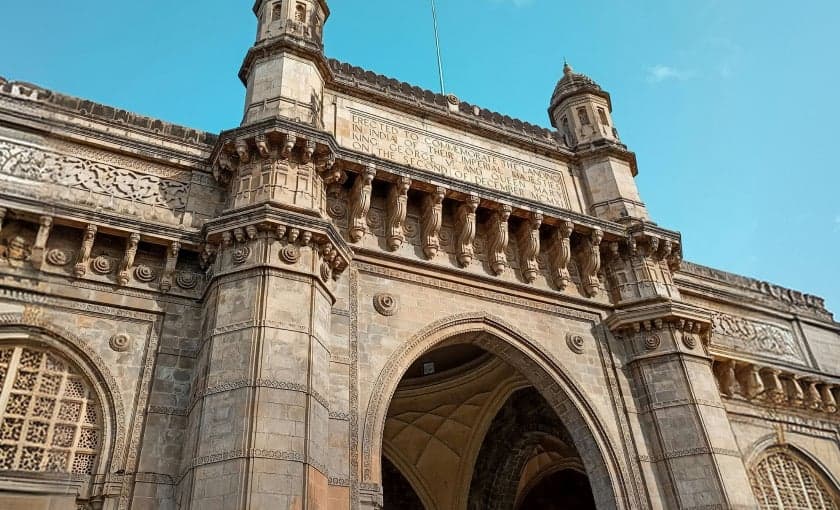 The Gateway of India arch on the Mumbai waterfront