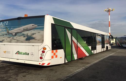 Rebranding on airport busses