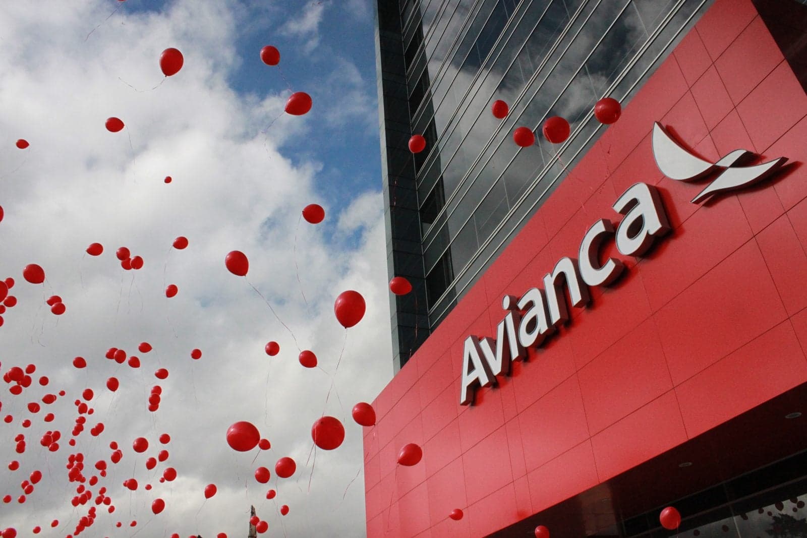 Avianca signage on a building facade