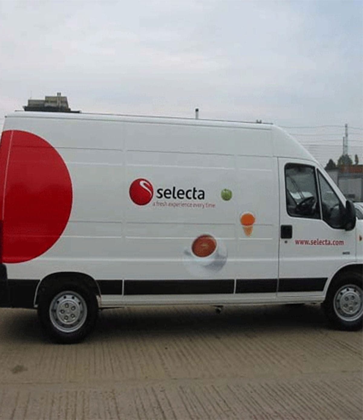 A Selecta service van in its rebranded livery